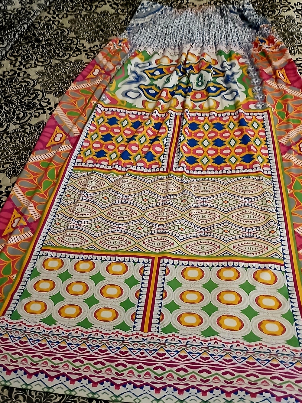 Bohemian Multicolor Maxi Dress - Vibrant Pattern
